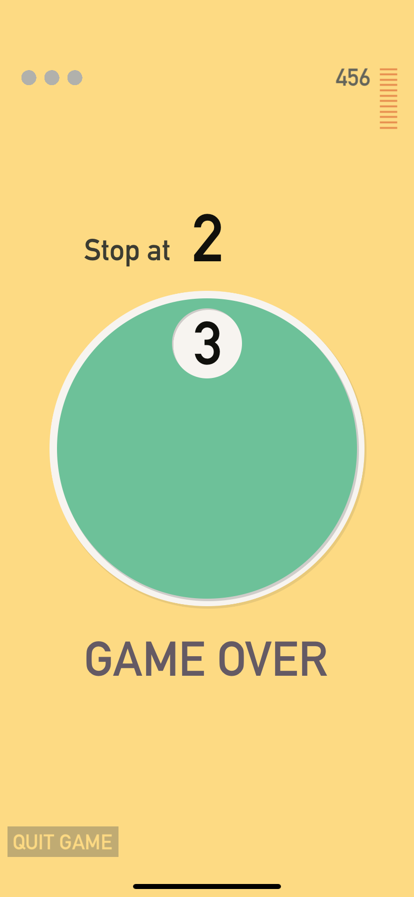 Game Screen - GameOver